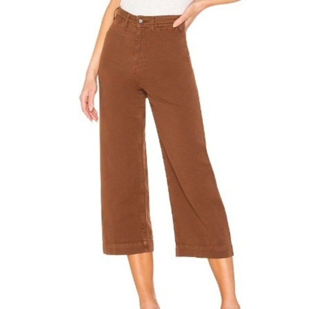 Free People We The Free Womens 28 Cropped Patti‎ Jeans in Cocoa